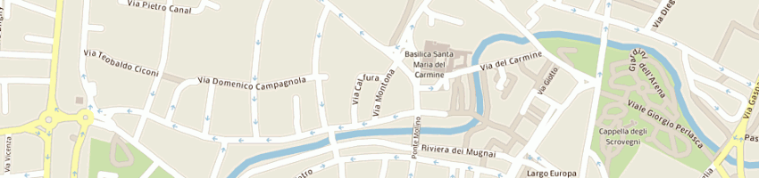 Mappa della impresa tipografia editrice la garangola srl a PADOVA