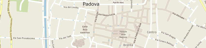 Mappa della impresa pizzeria la lanterna di ruggiero antonio e c (snc) a PADOVA