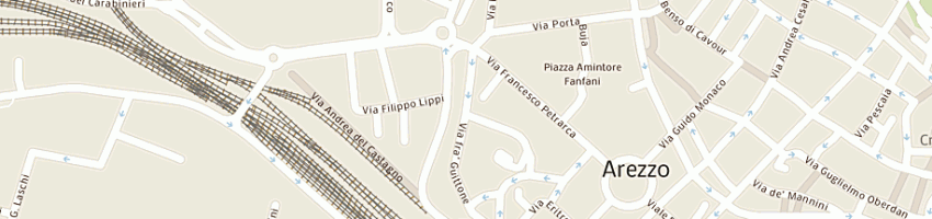 Mappa della impresa centro di podologia di dalla ragione sonia patricia a AREZZO