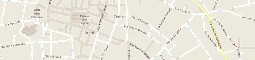 Mappa della impresa punto scuola e ufficio di piovan alberto a PADOVA