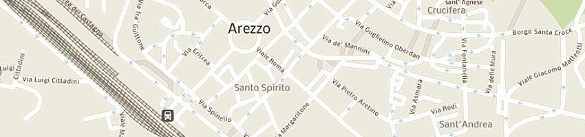 Mappa della impresa euro retail srl a AREZZO