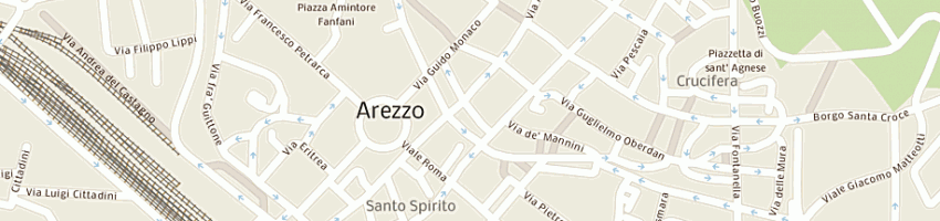 Mappa della impresa pasticceria de' cenci (srl) a AREZZO