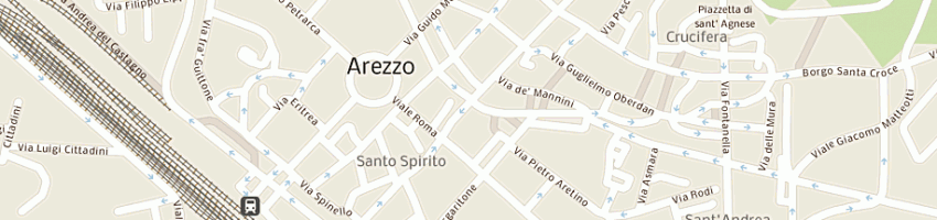 Mappa della impresa farmacia merelli maria paola a AREZZO