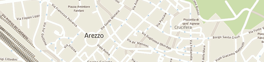 Mappa della impresa farmacia centrale di redi cristina a AREZZO