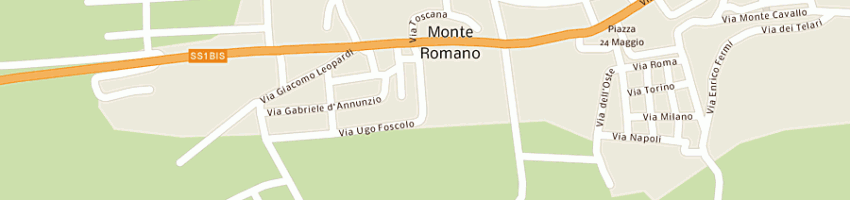 Mappa della impresa poste italiane a MONTE ROMANO
