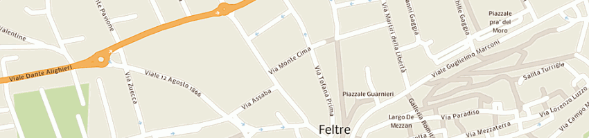 Mappa della impresa profar srl a FELTRE