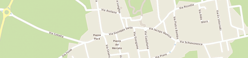Mappa della impresa farmacia san pio x dei dottri renato e luca zedda snc a RIESE PIO X