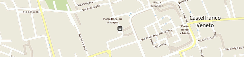 Mappa della impresa bar degustazione rigato di rigato alberto a CASTELFRANCO VENETO