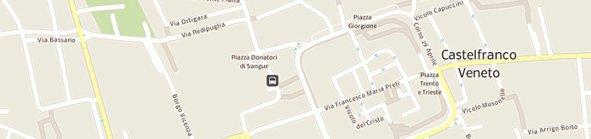 Mappa della impresa l'esedra luce srl a CASTELFRANCO VENETO