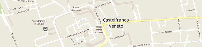 Mappa della impresa la bottega del corso a CASTELFRANCO VENETO