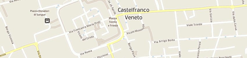 Mappa della impresa bar al corso sas di bortolato danilo e c a CASTELFRANCO VENETO