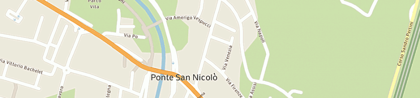 Mappa della impresa merloni elettrodomestici (spa) a PONTE SAN NICOLO 