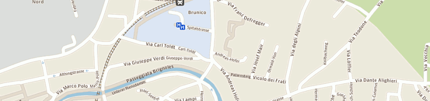 Mappa della impresa bar caffe' diana a BRUNICO