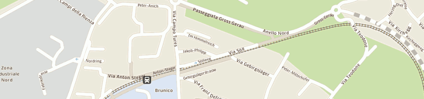 Mappa della impresa grunser peter a BRUNICO