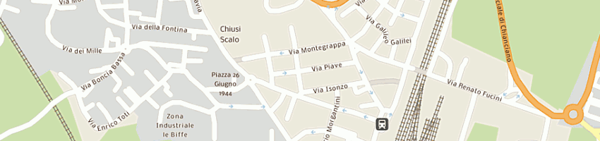 Mappa della impresa panificio fratoni di fratoni remo e c snc a CHIUSI