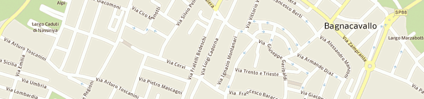 Mappa della impresa mg di marri mauro e gentilini ivan snc a BAGNACAVALLO