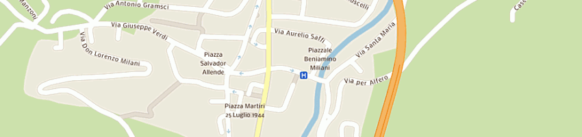 Mappa della impresa baccini araldo e c (snc) a BAGNO DI ROMAGNA