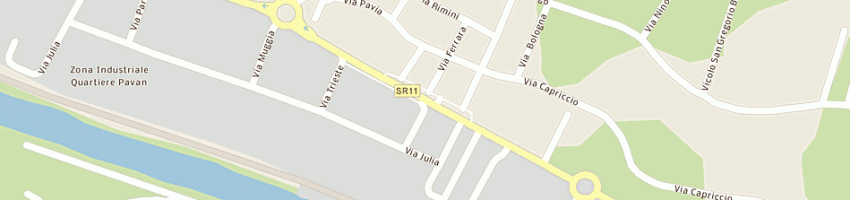 Mappa della impresa mobilificio simonetto di simonetto antonio e c (snc) a VIGONZA