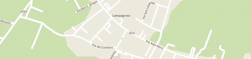 Mappa della impresa macelleria da toni a BRUGINE