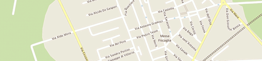 Mappa della impresa pizzeria masmouche di bergamini arianna e c sas a MASSA FISCAGLIA