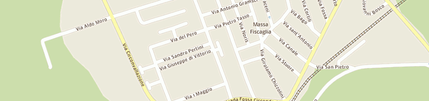 Mappa della impresa menegatti fabrizio a MASSA FISCAGLIA