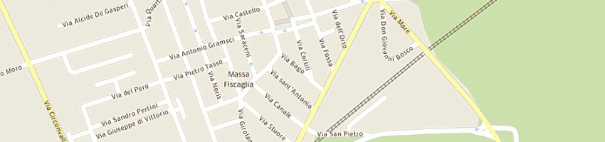 Mappa della impresa borsetti panificio di borsetti andrea e c (snc) a MASSA FISCAGLIA