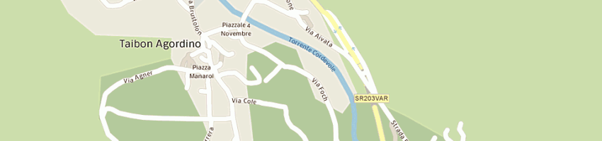 Mappa della impresa cassa rurale val di fassa e agordino bcc soc coop a resp lim a TAIBON AGORDINO