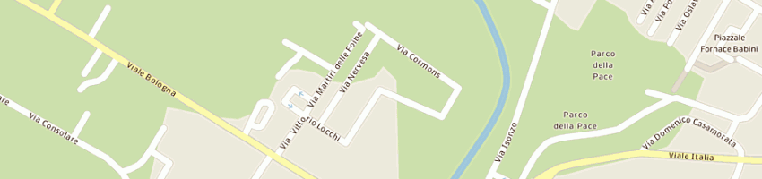 Mappa della impresa pezzi stefano a FORLI 