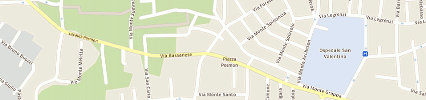 Mappa della impresa bar trattoria alice snc dei fratelli colbertaldo a MONTEBELLUNA