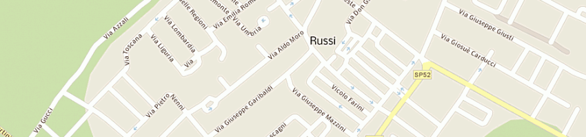 Mappa della impresa la pescheria di bazzoli miranda e c sas a RUSSI