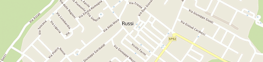 Mappa della impresa bar centrale a RUSSI