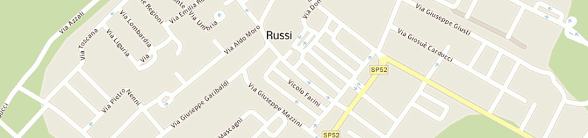 Mappa della impresa foto zini srl a RUSSI