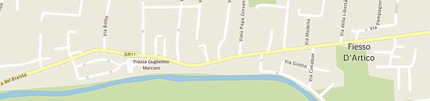 Mappa della impresa le locandiere srl a FIESSO D ARTICO