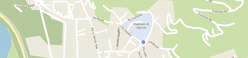 Mappa della impresa unita' locale socio sanitaria n 1 a AGORDO