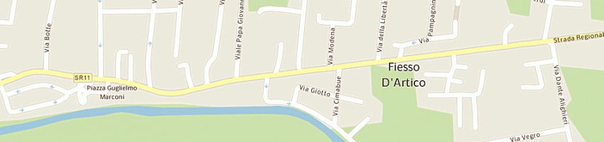 Mappa della impresa bar pizzeria s marco a FIESSO D ARTICO