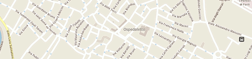 Mappa della impresa osteria dei lovi srl a FORLI 