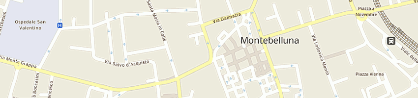 Mappa della impresa b b international srl a MONTEBELLUNA