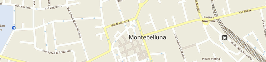 Mappa della impresa pelletterie e valigeria rossi danilo a MONTEBELLUNA