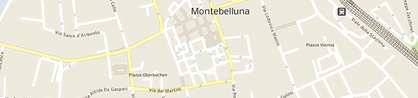 Mappa della impresa unitec - coop (srl) a MONTEBELLUNA