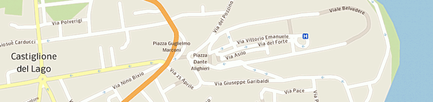 Mappa della impresa panificio-pasticceria lucarelli e c snc a CASTIGLIONE DEL LAGO