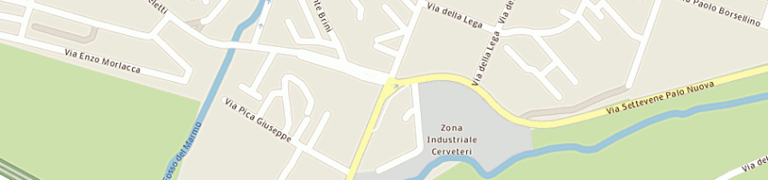 Mappa della impresa la bottega del bambu' srl a CERVETERI