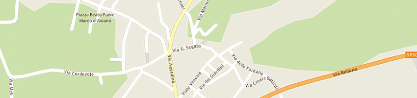 Mappa della impresa ottica v e v snc di coden mv e listan v a SEDICO