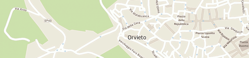 Mappa della impresa pozzo della cava a ORVIETO