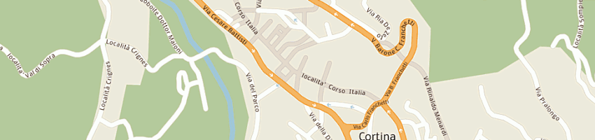 Mappa della impresa cassa rurale ed artigiana di cortina d'ampezzo e delle dolomiti a CORTINA D AMPEZZO