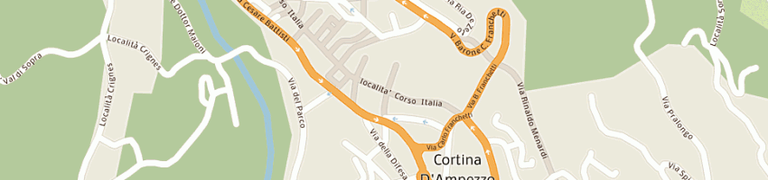 Mappa della impresa bar pasticceria embassy srl a CORTINA D AMPEZZO
