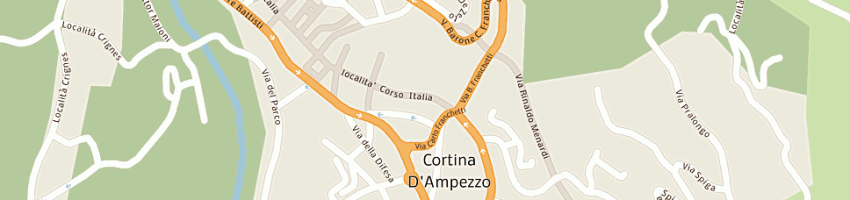 Mappa della impresa braido alberto e carlin massimo sas a CORTINA D AMPEZZO