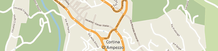 Mappa della impresa panificio santuz di santuz orlando e c (snc) a CORTINA D AMPEZZO