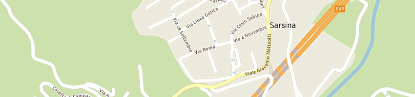 Mappa della impresa farmacia dr pianori stefano a SARSINA