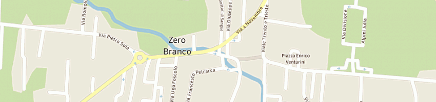 Mappa della impresa blu bar snc di gobbo vania e c a ZERO BRANCO