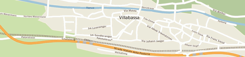 Mappa della impresa pensione kuhbacher a VILLABASSA